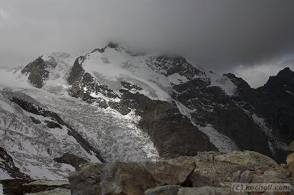 Schneesturm unterhalb des Olperer in den Zillertaler Alpen 